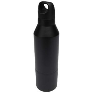 Botella isotérmica de acero inoxidable reciclado de 600 ml con certificado RCS y vaso de 300 ml 'Odessy'