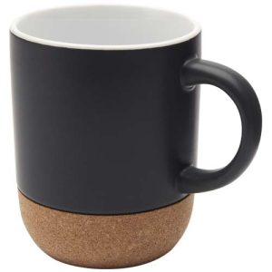 Taza de cerámica de 300 ml con detalles de corcho y acabado mate 'Billie'