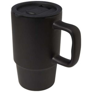 Taza de cerámica con tapa de plástico de 450 ml 'Carter'