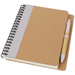 Libreta de papel reciclado con bolígrafo 'Priestly'