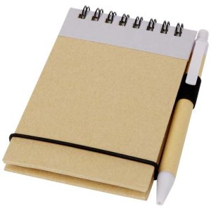 Bloc de notas A7 de papel reciclado con bolígrafo 'Zuse'