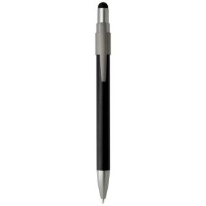 Bolígrafo de material reciclado RCS con stylus y fidget spinner (tinta azul) 'Rill'
