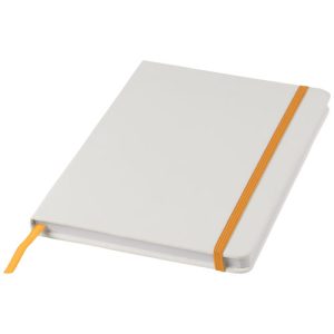 Libreta A5 blanca con cinta de color 'Spectrum'