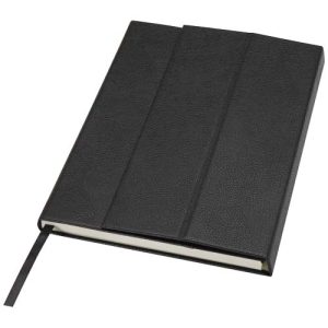 Libreta de tapa dura A5 de cuero regenerado 'Alejandra'