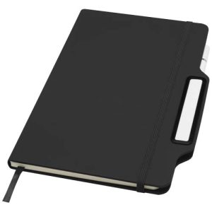Libreta de tapa dura A5 con combinación de bolígrafo y lápiz 'Nexus' (tinta negra)