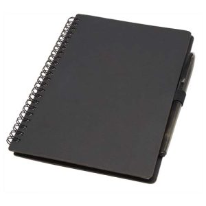 Set de libreta A5 de tapa dura y bolígrafo reutilizables 'Slate' (tinta negra)
