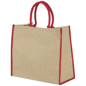 Bolsa Tote de yute con bordes contrastados 'Harry'