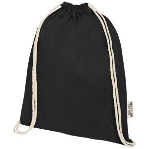 Bolsa con cordón de algodón reciclado GRS de 140 g/m² 'Oregon'