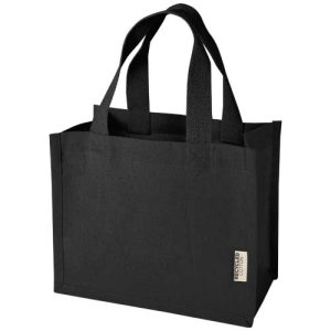 Bolsa Tote con fuelle mini de algodón reciclado GRS de 220 g/m² de 9 l 'Odessa'