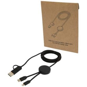 Cable 5 en 1 de plástico reciclado de 150 cm para sincronización de datos y carga rápida de 27 W 'Citala'