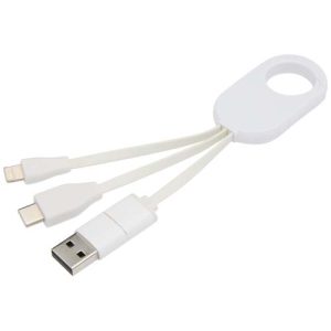 Cable de carga 4 en 1 de plástico reciclado 'Troop'