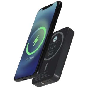Batería externa inalámbrica magnética de 5000 mAh y 15 W con PD de 20 W fabricada con plástico reciclado 'Acrab'