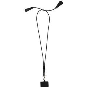 Lanyard de plástico reciclado para smartphone con sincronización de datos integrada y cable 5 en 1 de carga rápida de 100 W 'Funi'
