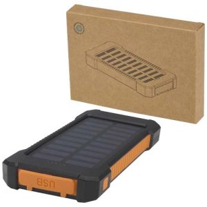 Batería externa solar de 5000 mAh y 10 W de plástico reciclado robusto con linterna incorporada 'Altair'