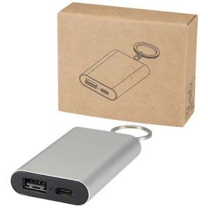 Batería externa de aluminio reciclado de 2000 mAh con llavero 'Arcturus'