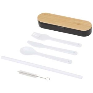 Set de cubiertos con tapa de bambú 'Runa'