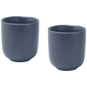 Juego de 2 tazas de espresso de cerámica acabado mate de 90 ml 'Male'