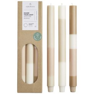 Velas de piedra caliza en capas - set de 3 'Originalhome'