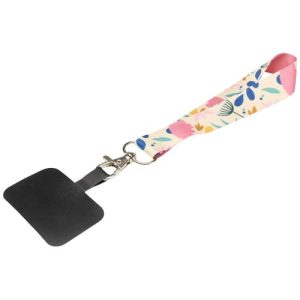 Lanyard pequeño de RPET con sublimación y soporte para teléfono 'Gaby'