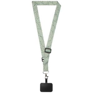 Lanyard ajustable de RPET de sublimación y soporte para teléfono 'Lyra'