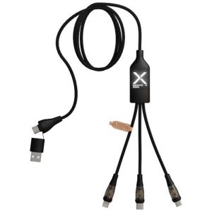 Cable de carga rápida 5 en 1 de 100 W/5 A con pantalla digital 'SCX.design C50'