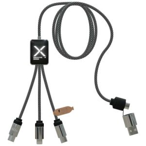 Cable de carga tipo C de 60 W con doble logotipo retroiluminado 'SCX.design C33'