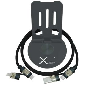Soporte para teléfono 360° con cable de carga 4 en 1 de 240 W 'SCX.design O34'