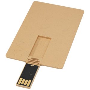 USB con forma de tarjeta de crédito rectangular biodegradable