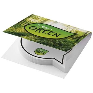 Libreta con notas adhesivas de tapa blanda con forma de bocadillo 'Sticky-Mate®'