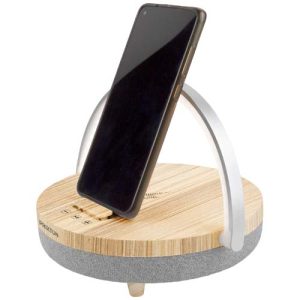 Altavoz Bluetooth® 4 en 1 de 10 W con luz LED y base de carga inalámbrica 'Prixton'